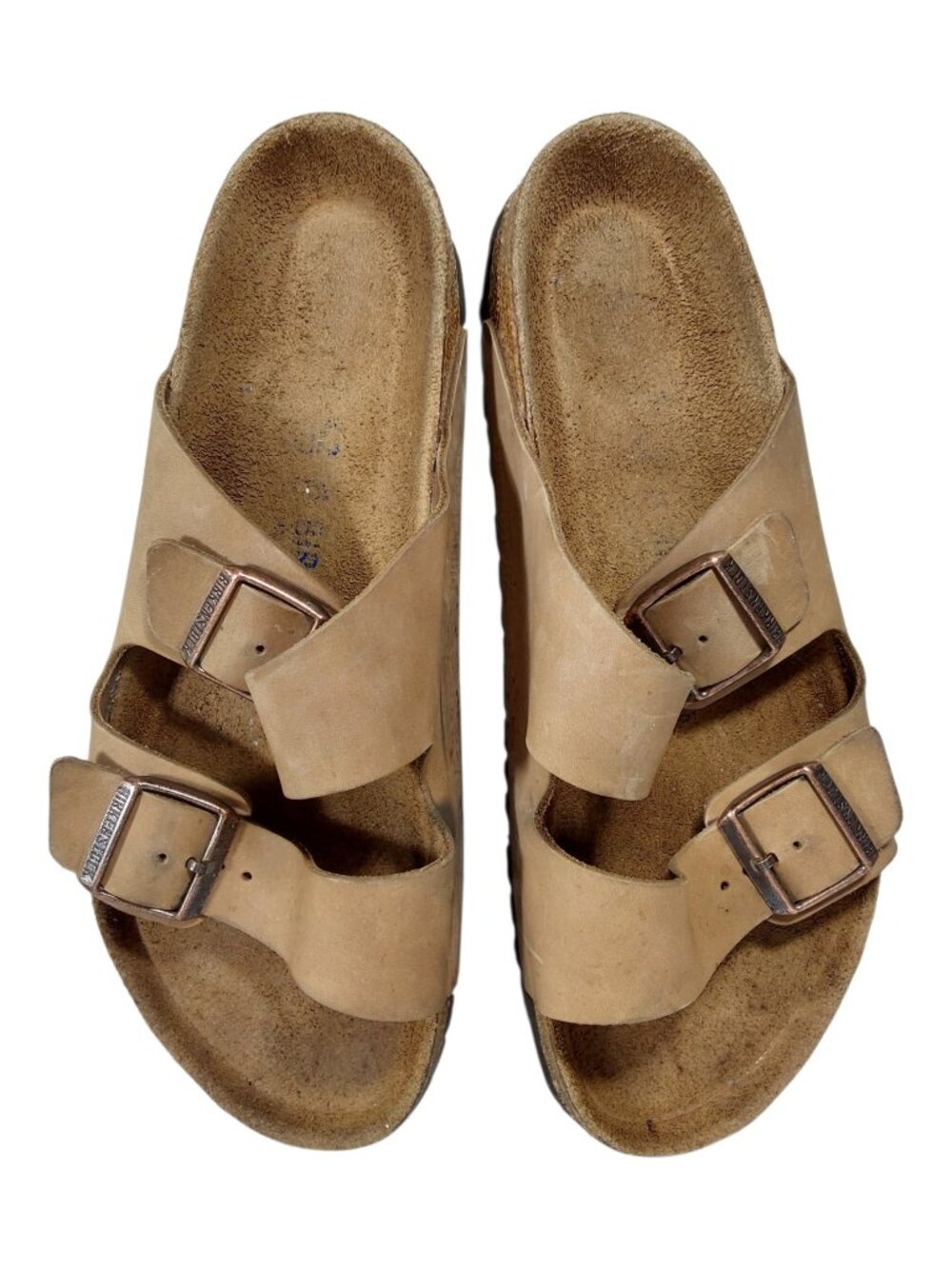 Birkenstock Arizona Brown Oiled Leather Two-Strap Sandal 42 Wide (M9, L11) - Picture 7 of 9